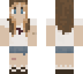 cute summer girl outfit with lower bangs and bigger eyes