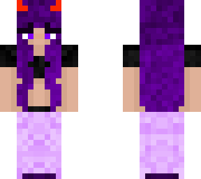 cute shouq pink purple demon girl