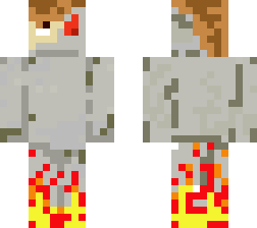 robot cyborg guy on fire