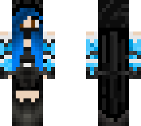 blue haired ninja girl