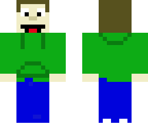 green hoodie person