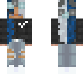 nike girl blue white hair