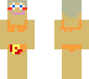 scantily clad happy guy