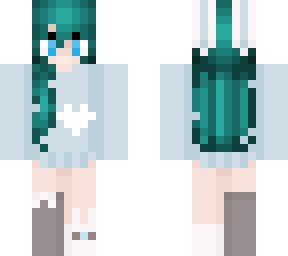 teal heart girl