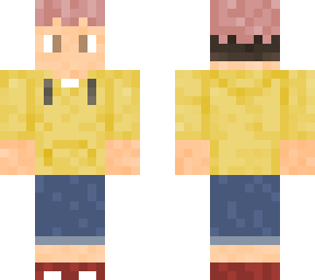 yuji itadori (yellow hoodie) (hair and pants update)