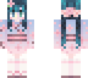 anime girl wearing sakura kimono (upd)