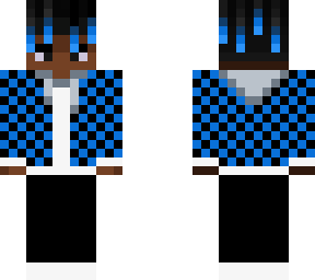 blue plaid dreads