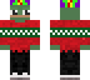 clown pepe with christman shirt