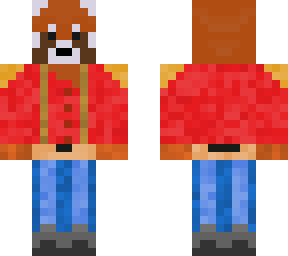 red panda lumberjack