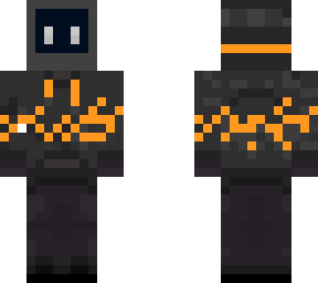 computer black and orange