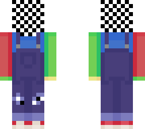 checkerboard overalls