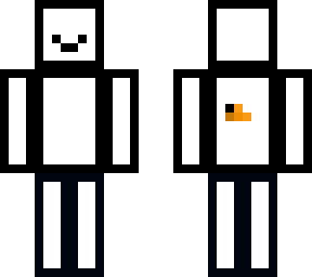 black and white basic outline skin