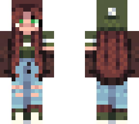 forest girl green hoodie eyes