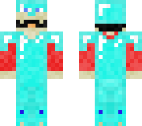 pizza man with diamond armor