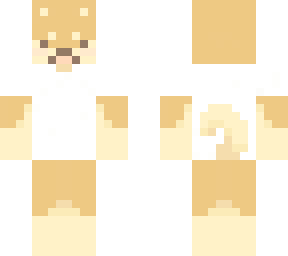 gold shiba white tee