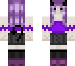 purple demon minecraft girl skin