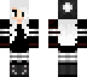 white hair girl with beanie