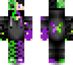 half human half creeper (black hair)