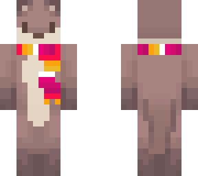 otter w/ homo***ual flag scarf