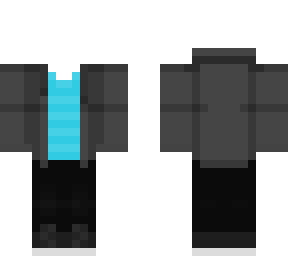 blue shirt, gray hoodie, and black tights, base