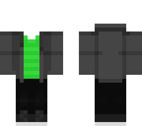 green shirt, gray hoodie, and black tights, base