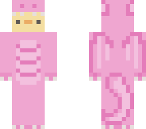 pink dragon onesie, no logo