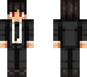Black Suit Red Eyes | Minecraft Skin