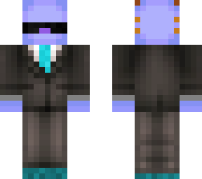 blue axolotl in suit