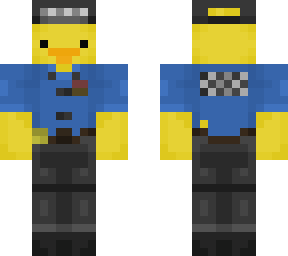 duck in a security outfit