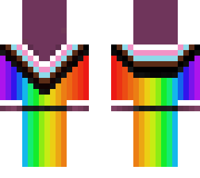 pride flag suit (base) + paws