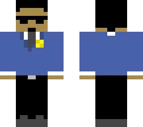 silly man in a police suit