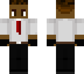 working white shirt and red tie