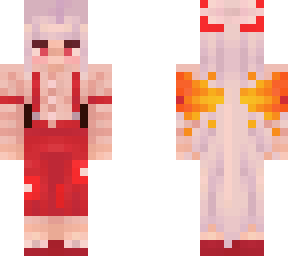 fujiwara no mokou (phoenix wings) - touhou project (64x)