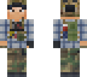 forward observations group (flannel shirt, m81 woodland)