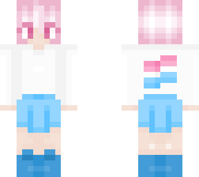 trans flag girl