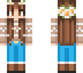 brown haired flower crown girl winter!