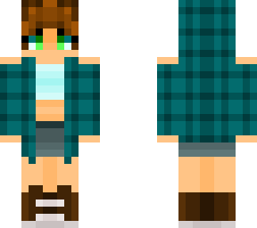 cyan hoodie girl