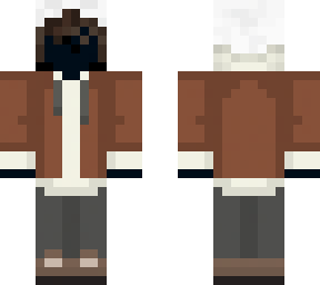 faceless brown hoodie