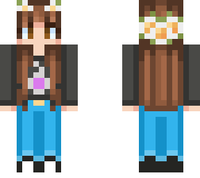 halloween brown haired flower crown girl