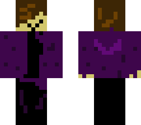 purple jacket long haired boy