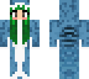 blahaj me(but with green hair now :3)