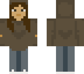 brown hoodie girl