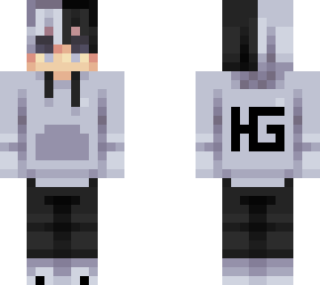 gray & black hoodie