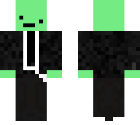 green suited man