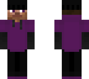 purple steve in hoodie (with hat)