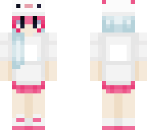 cyan axolotl girl