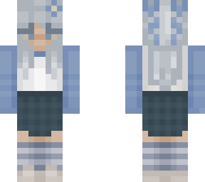 girl with white hair v2! small shirt changes