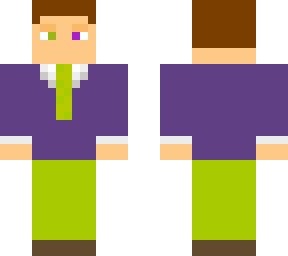 no eyebrow purple suited heterocrome