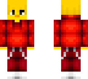 male - red sweater - flames - chains