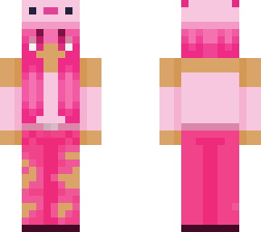 pink axolotl girl